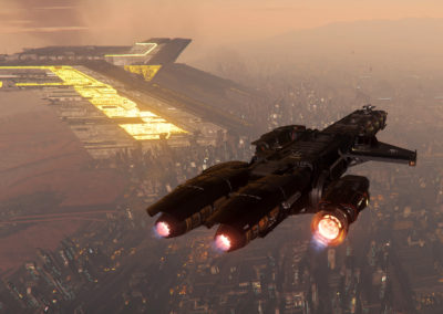 Caterpillar in the sky of Lorville